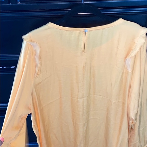 Yellow long sleeve ruffled blouse - Picture 4 of 4